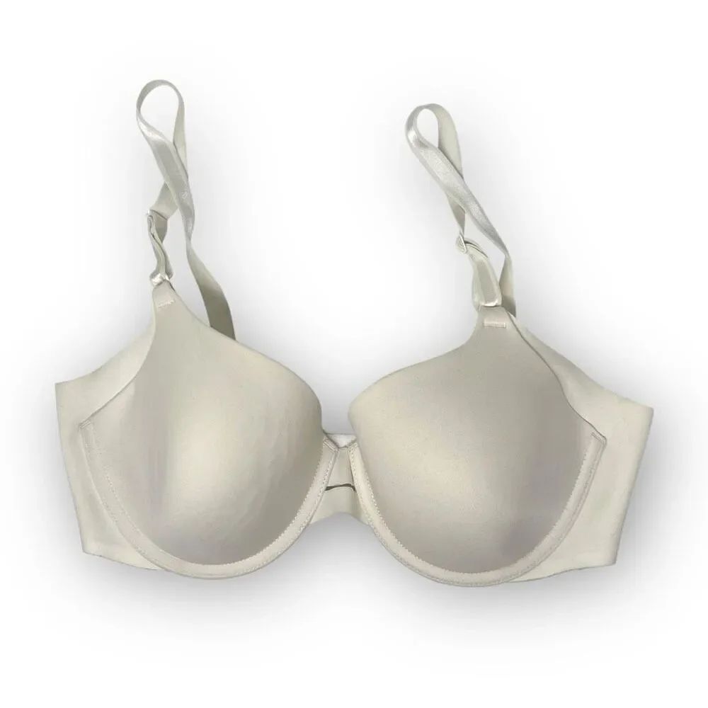 Warner's White No Side Effects Underwire Lightly Lined Bra Womens Size 34C 01356